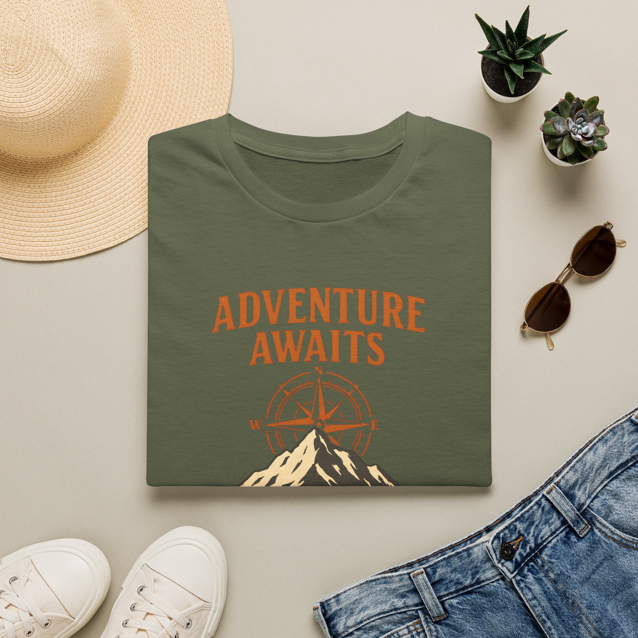 Adventure Awaits Mountain Compass T-Shirt