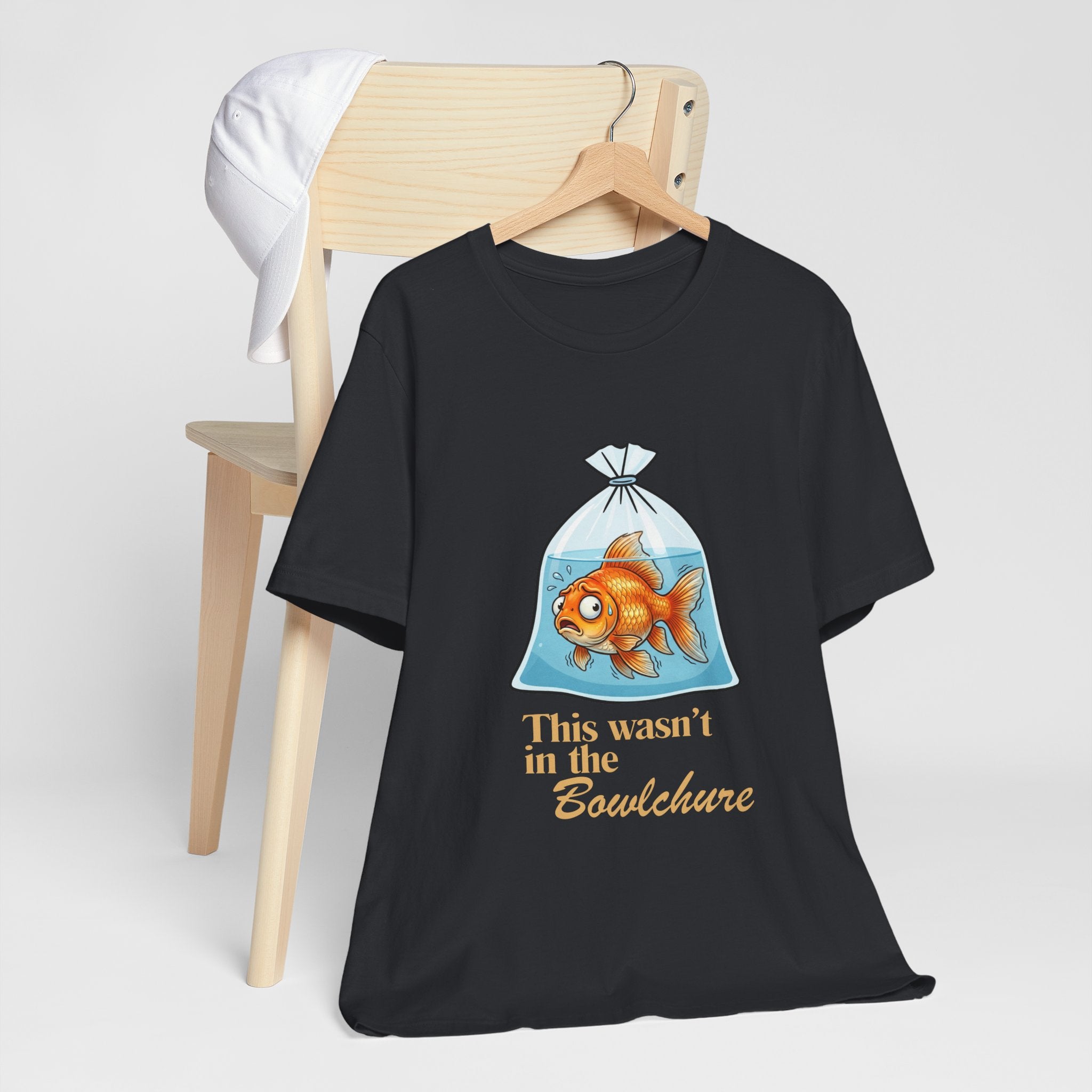 Copy of Goldfish in Bag This Wasn't in the Bowl-chure, T-Shirt | Funny Fish Illustration