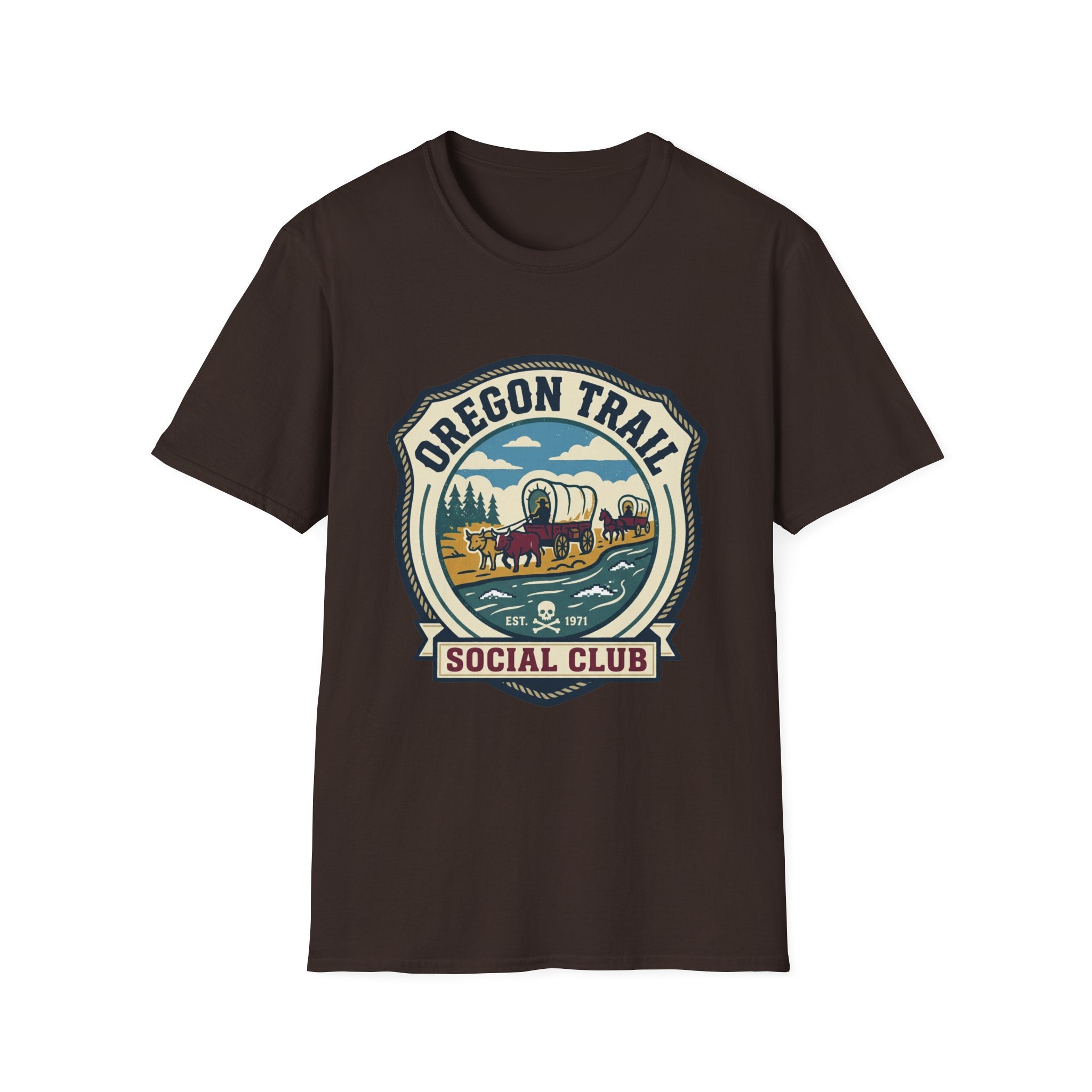 Oregon Trail  Gen X Social Club T-Shirt – Vintage Wagon Trail Graphic Tee