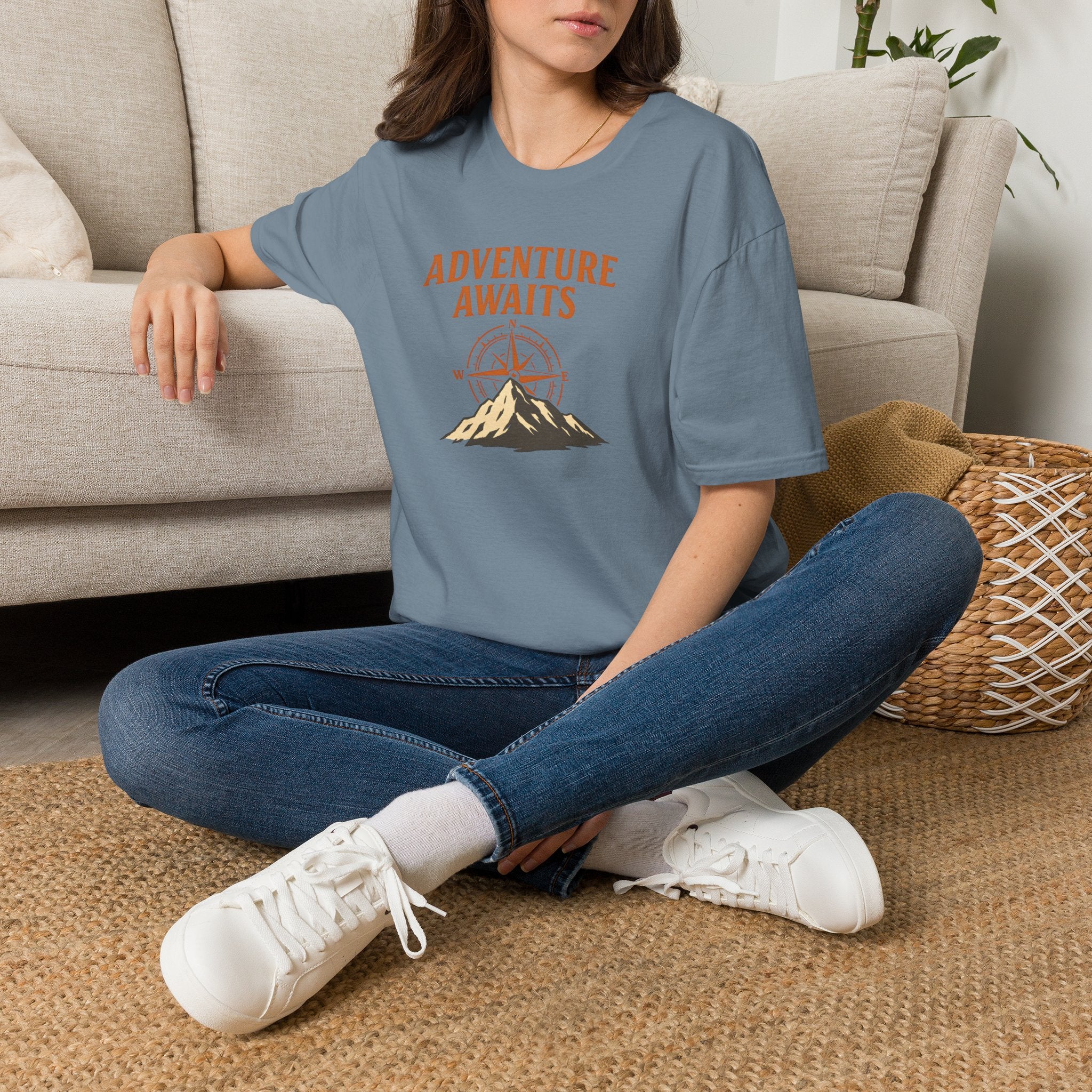 Adventure Awaits Mountain Compass T-Shirt