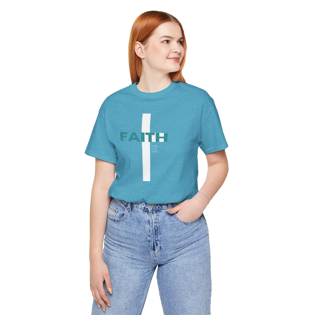 Faith Cross T-Shirt | Vertical Cross with FAITH text