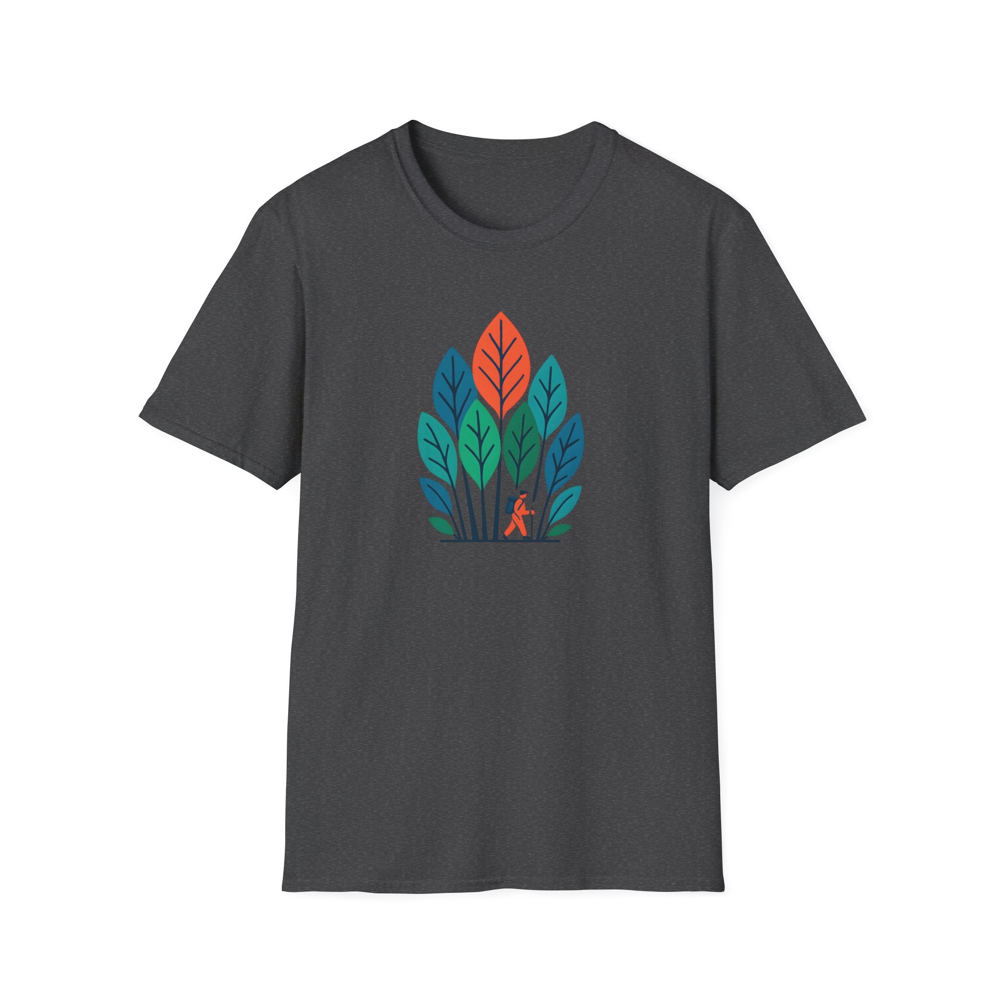 Nature Walk T‑Shirt — Minimal Leaf Forest Graphic Tee