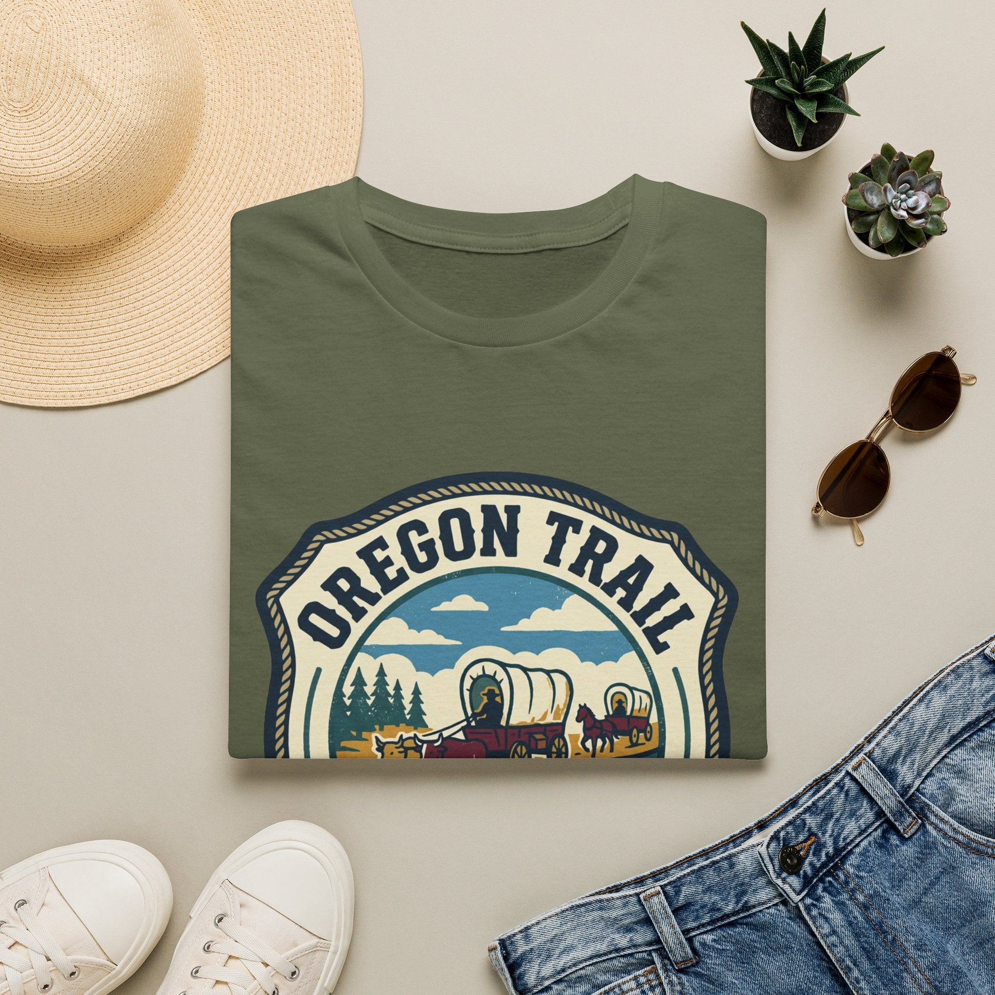 Oregon Trail  Gen X Social Club T-Shirt – Vintage Wagon Trail Graphic Tee