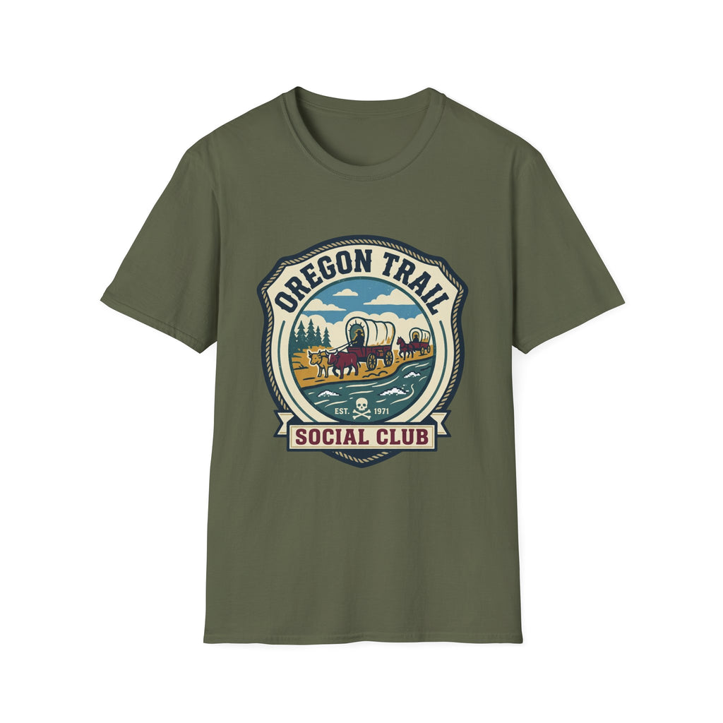 Oregon Trail  Gen X Social Club T-Shirt – Vintage Wagon Trail Graphic Tee