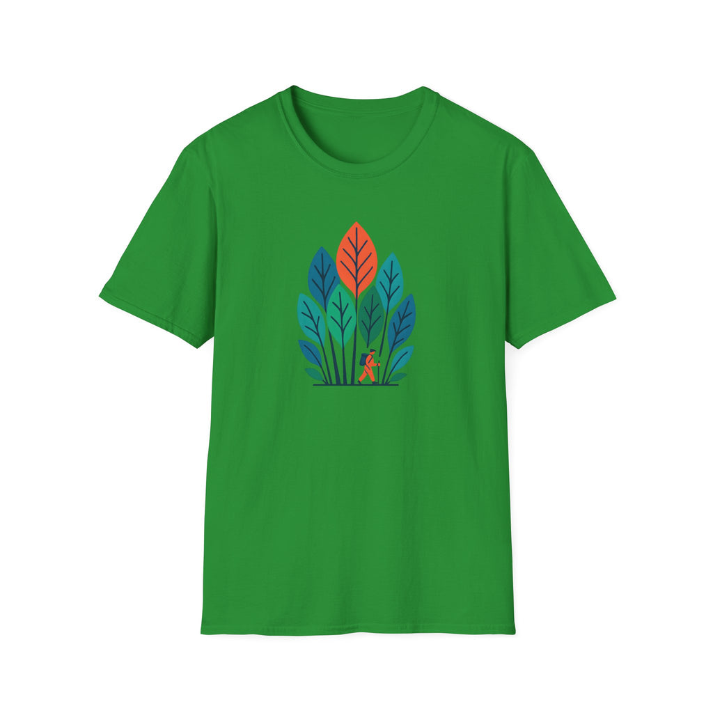 Nature Walk T‑Shirt — Minimal Leaf Forest Graphic Tee