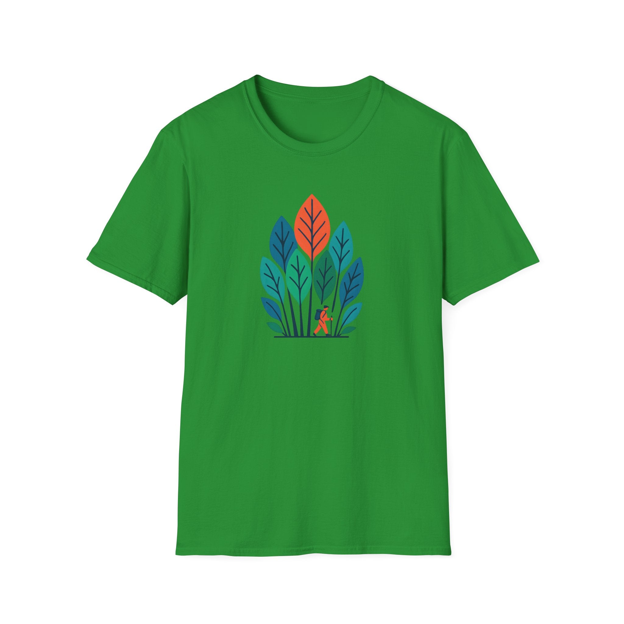 Nature Walk T‑Shirt — Minimal Leaf Forest Graphic Tee