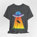 UFO Abduction Cow Tee | Alien Spaceship Tractor Beam T-Shirt
