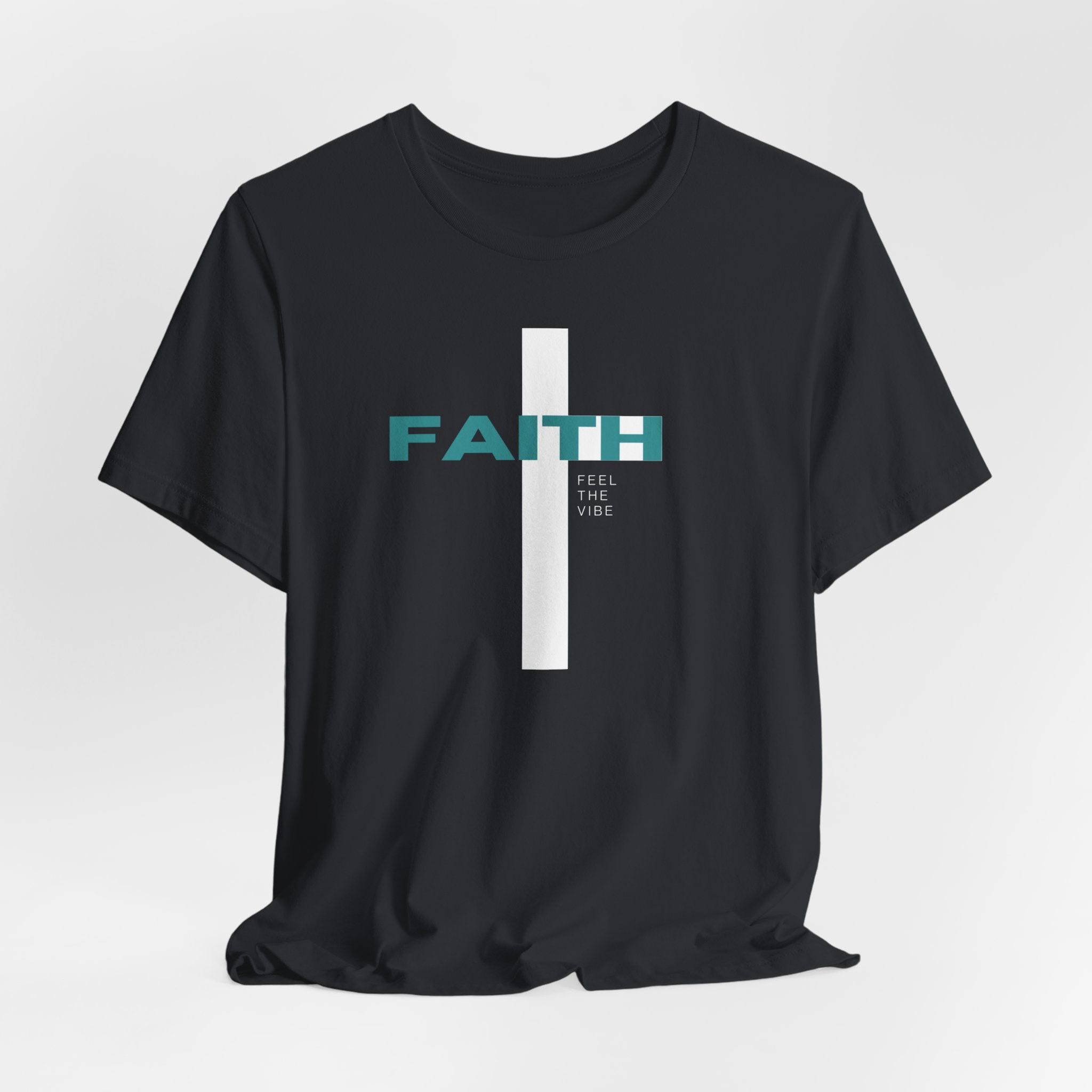 Faith Cross T-Shirt | Vertical Cross with FAITH text