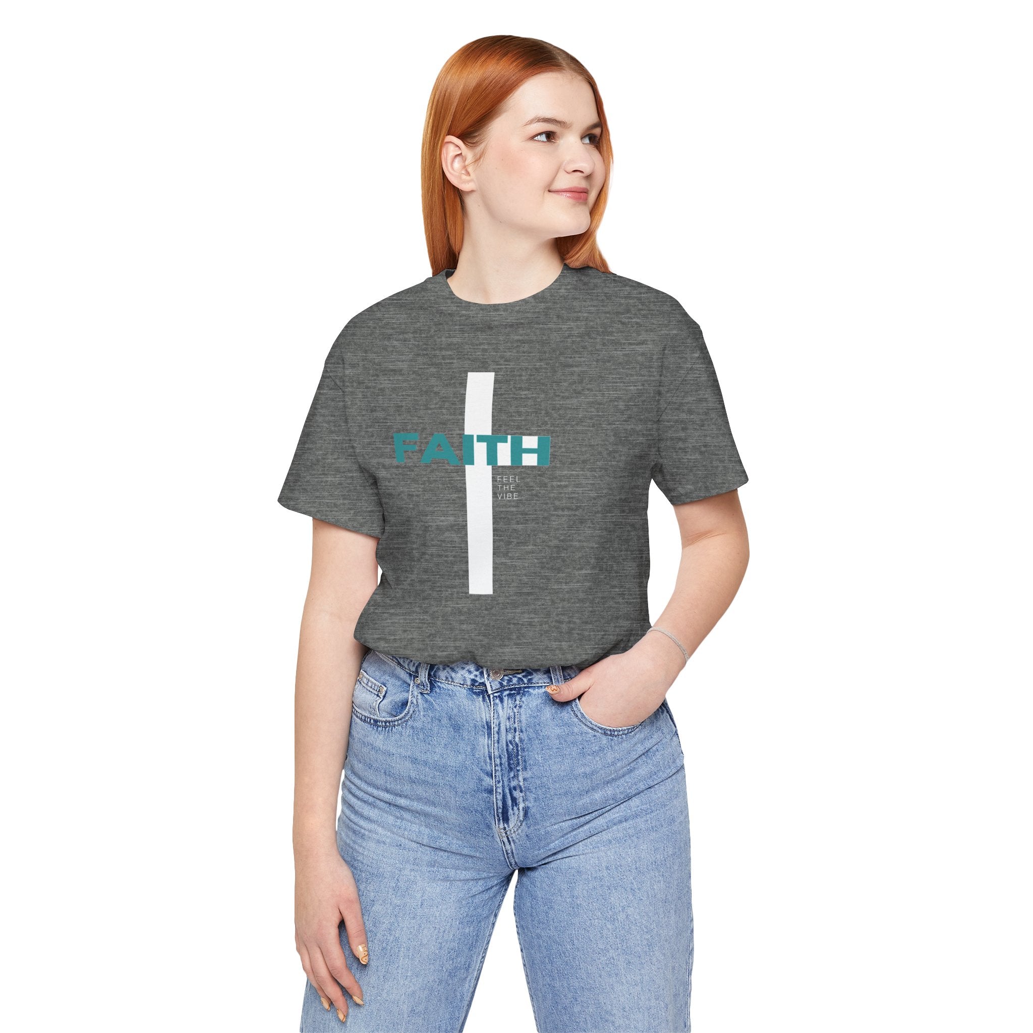 Faith Cross T-Shirt | Vertical Cross with FAITH text