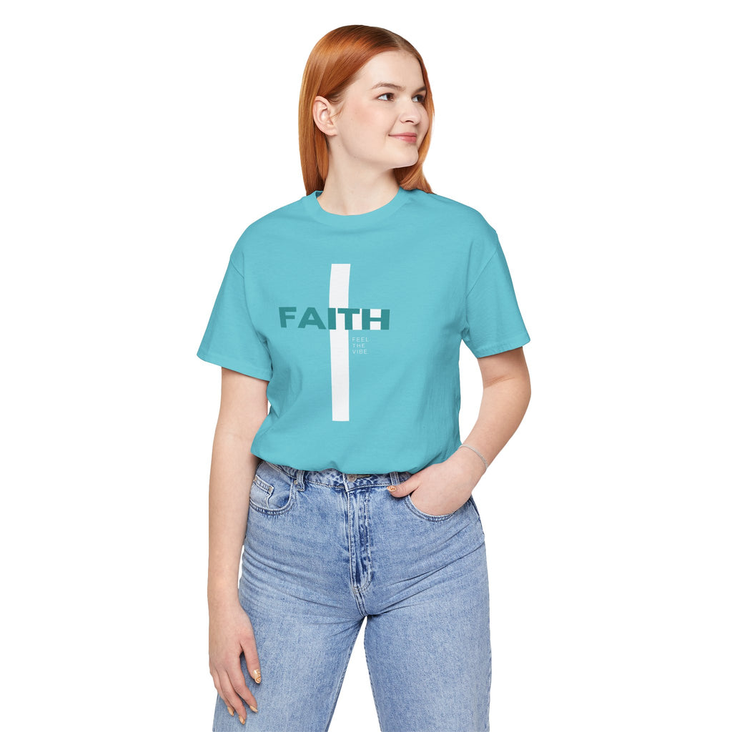 Faith Cross T-Shirt | Vertical Cross with FAITH text