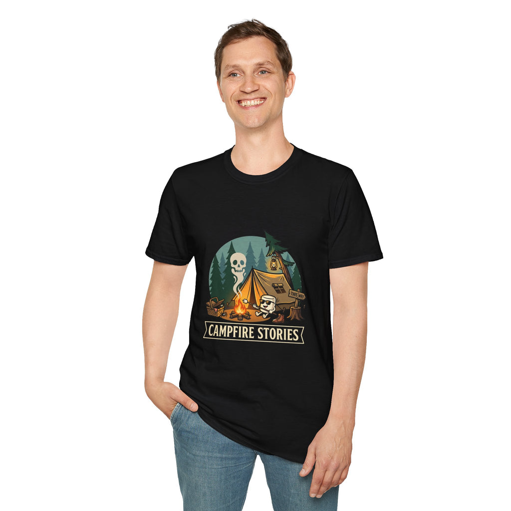 Camping Kills T-Shirt — Spooky Skull Campsite Graphic Tee