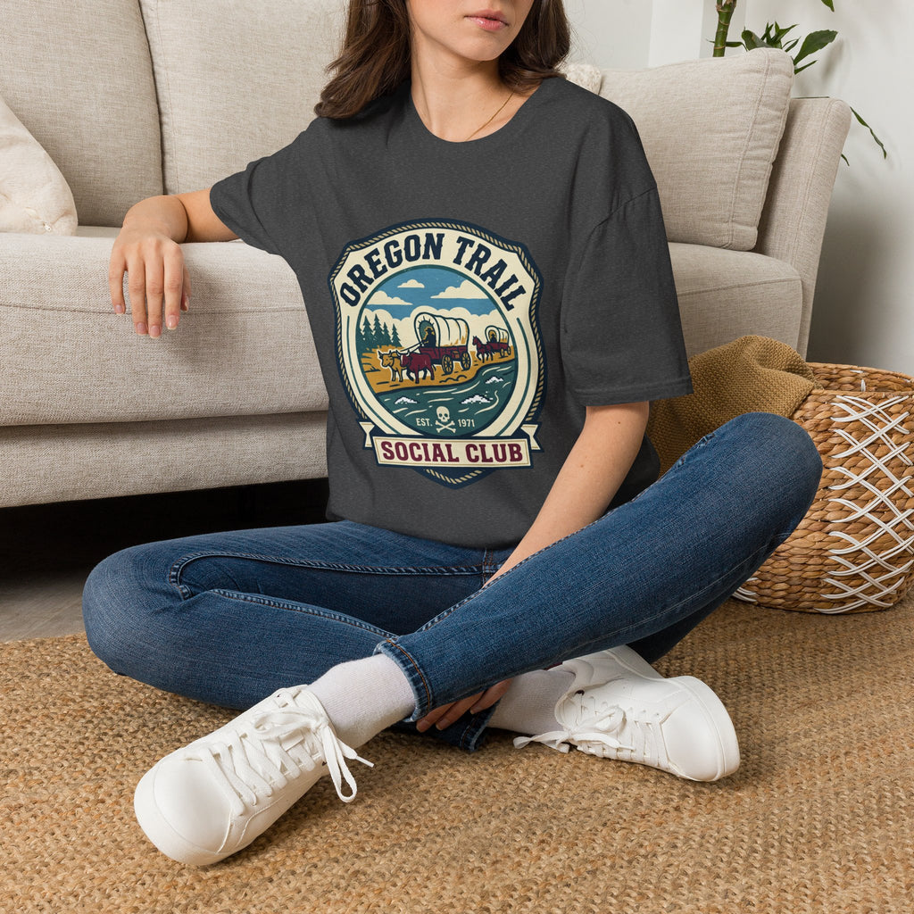 Oregon Trail  Gen X Social Club T-Shirt – Vintage Wagon Trail Graphic Tee