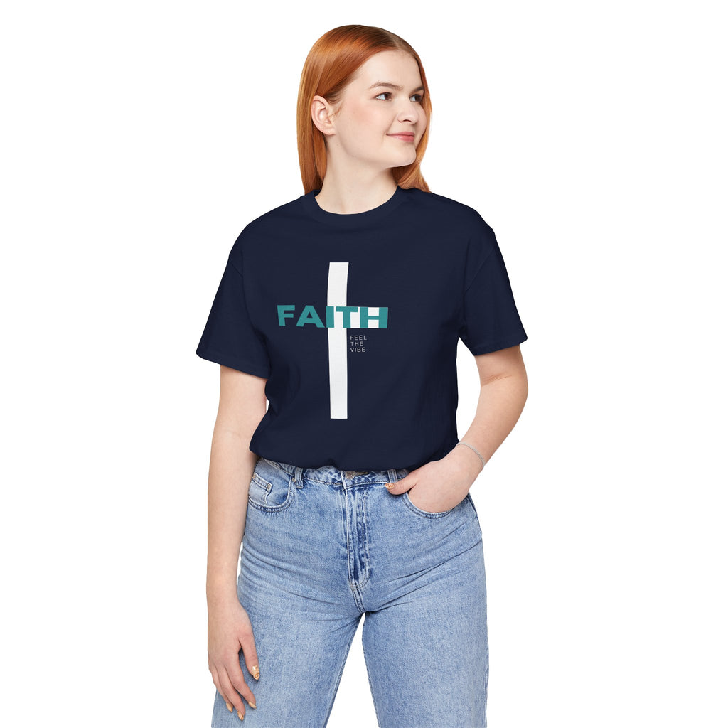 Faith Cross T-Shirt | Vertical Cross with FAITH text