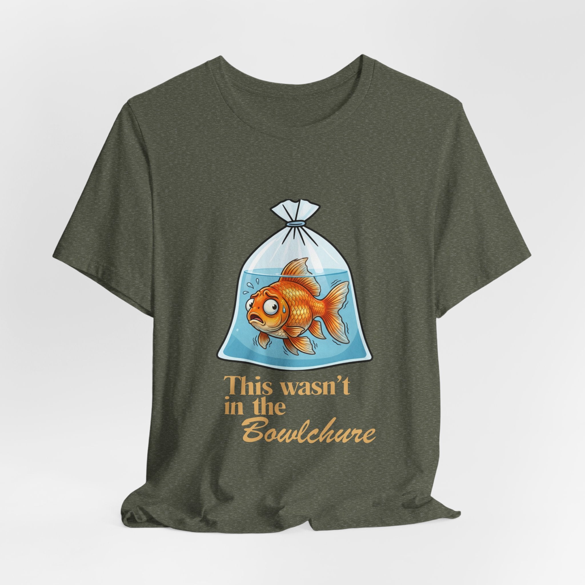 Copy of Goldfish in Bag This Wasn't in the Bowl-chure, T-Shirt | Funny Fish Illustration