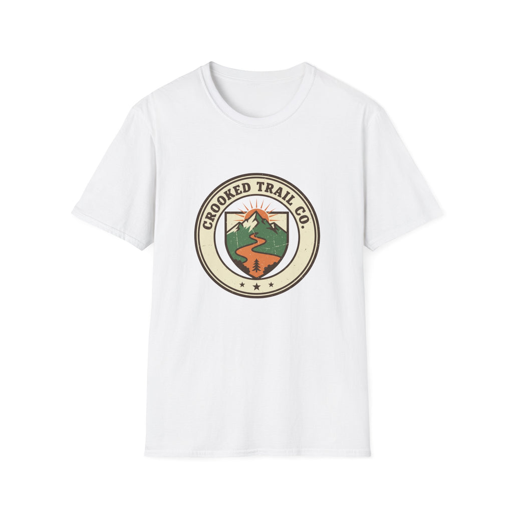 Crooked Trail Co. Graphic Tee — Retro Mountain Hiking T-Shirt