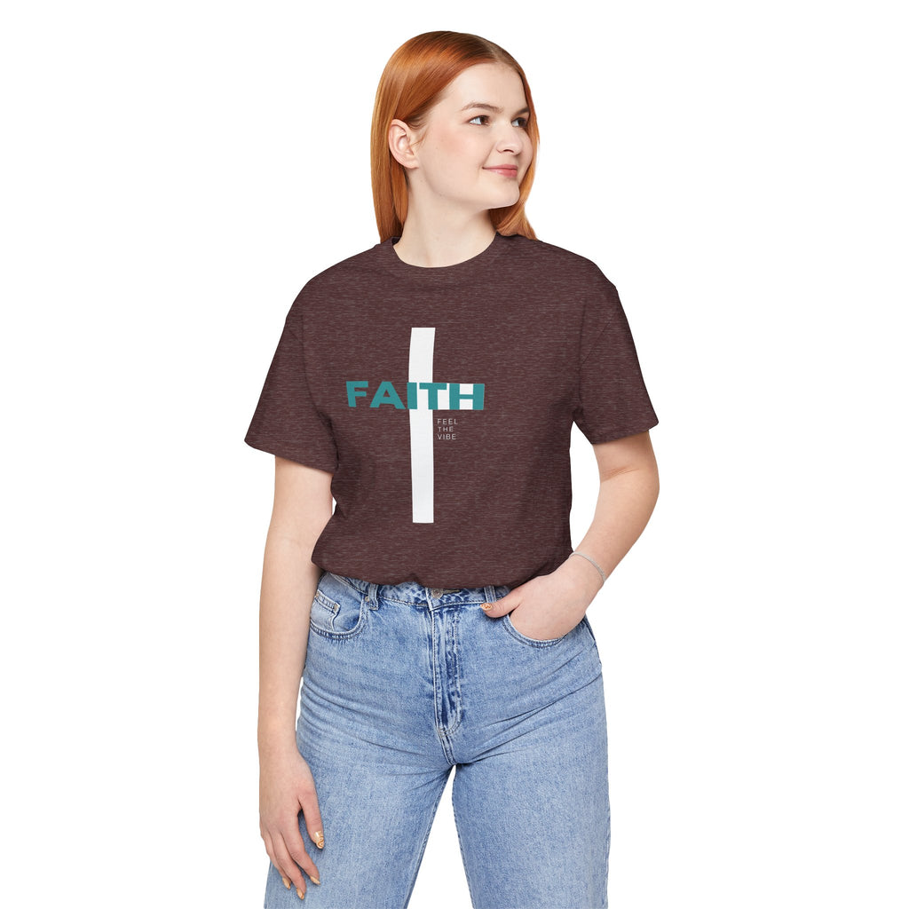 Faith Cross T-Shirt | Vertical Cross with FAITH text