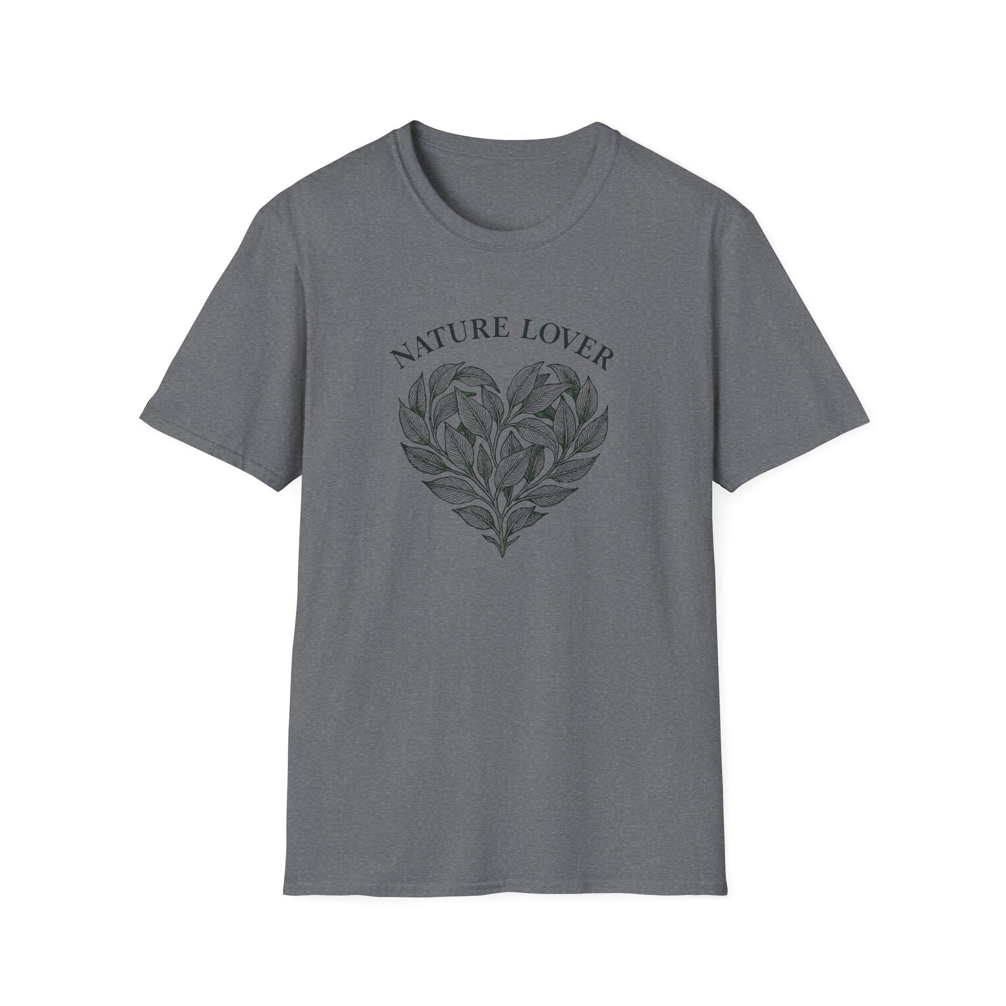 Nature Lover T-Shirt — Botanical Heart Graphic Tee
