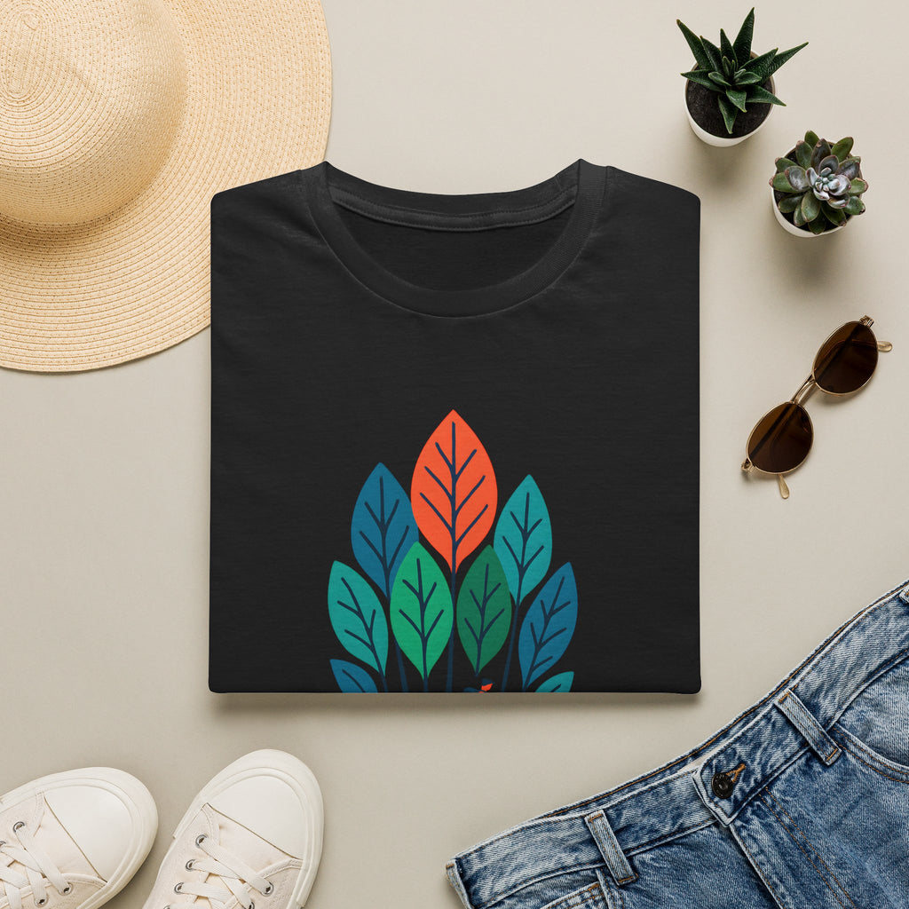 Nature Walk T‑Shirt — Minimal Leaf Forest Graphic Tee