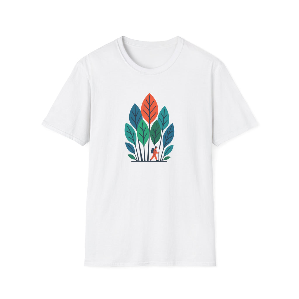 Nature Walk T‑Shirt — Minimal Leaf Forest Graphic Tee