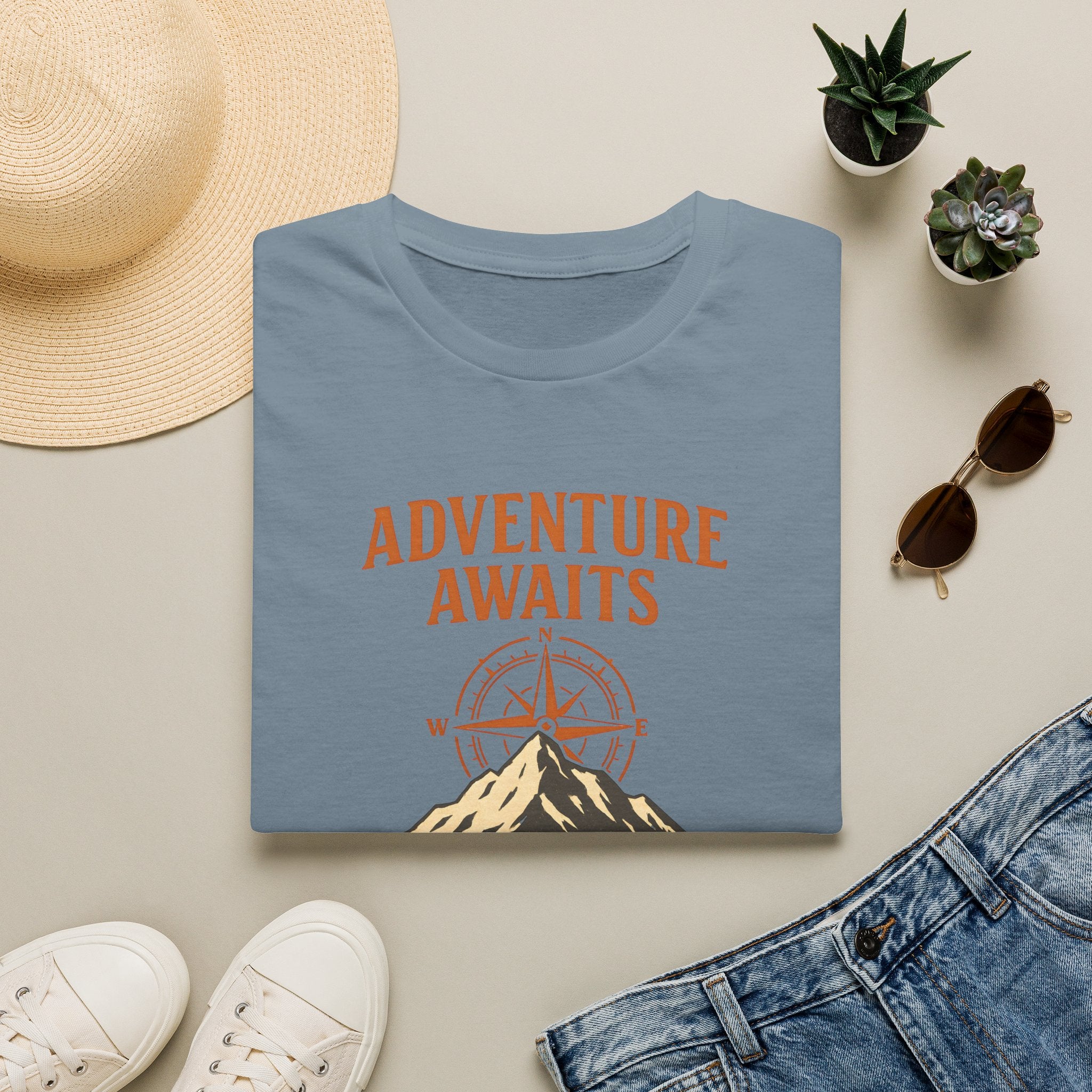 Adventure Awaits Mountain Compass T-Shirt