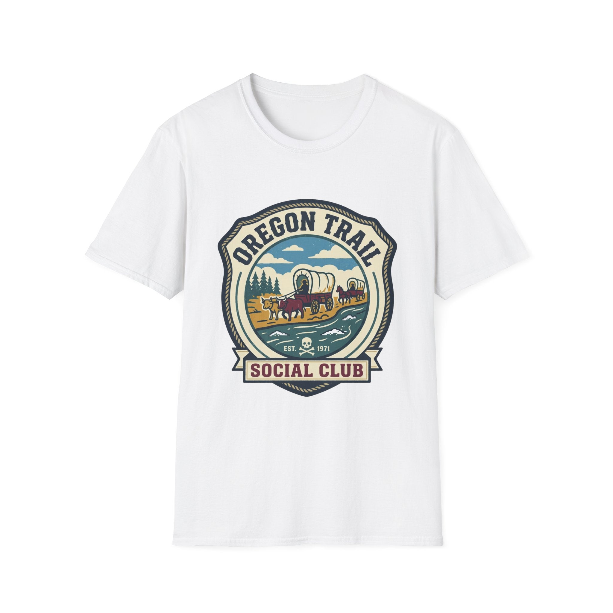 Oregon Trail  Gen X Social Club T-Shirt – Vintage Wagon Trail Graphic Tee