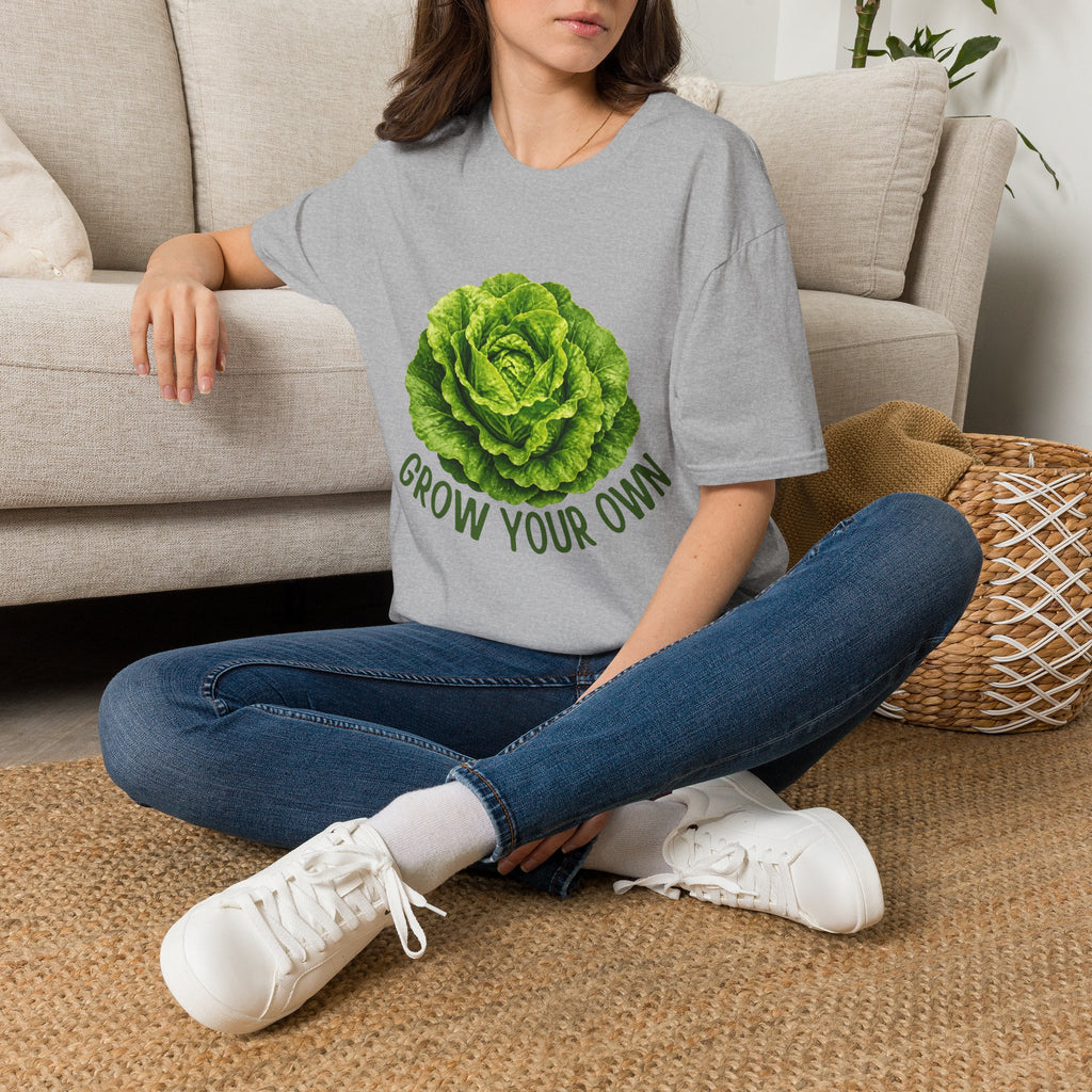 Lettuce Graphic T-Shirt — "Grow Your Own" Eco Garden Tee
