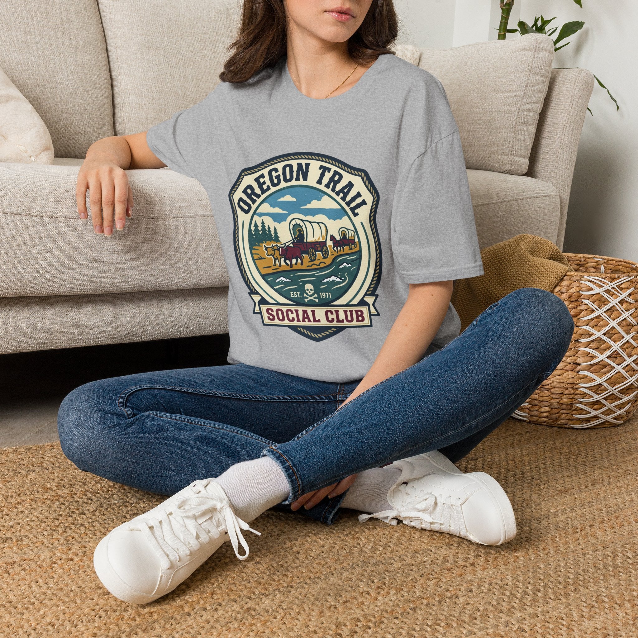 Oregon Trail  Gen X Social Club T-Shirt – Vintage Wagon Trail Graphic Tee