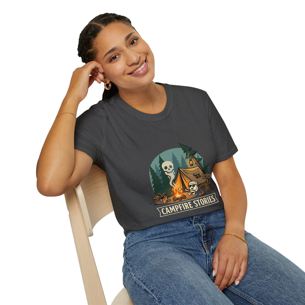 Camping Kills T-Shirt — Spooky Skull Campsite Graphic Tee