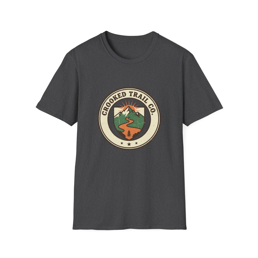 Crooked Trail Co. Graphic Tee — Retro Mountain Hiking T-Shirt