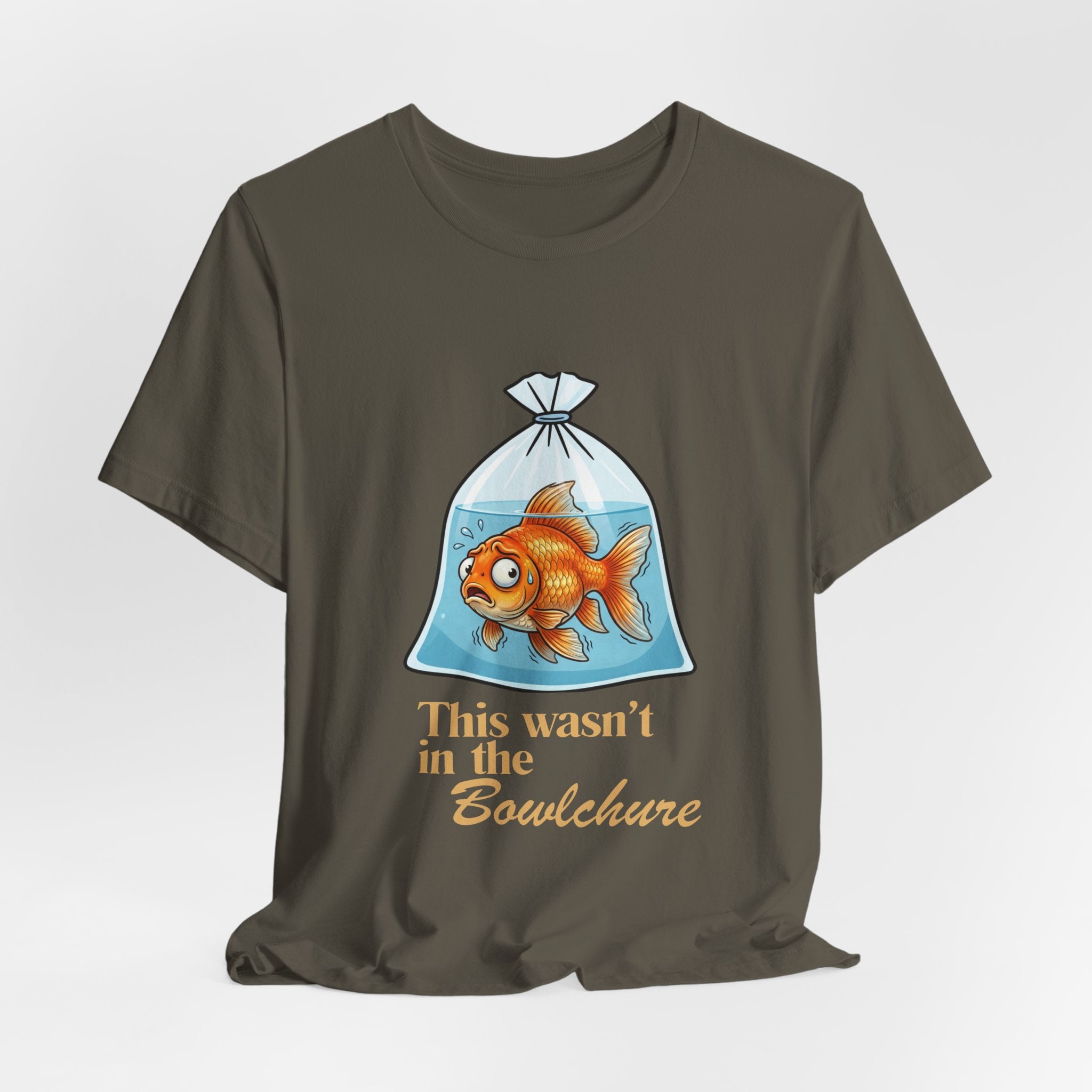 Copy of Goldfish in Bag This Wasn't in the Bowl-chure, T-Shirt | Funny Fish Illustration