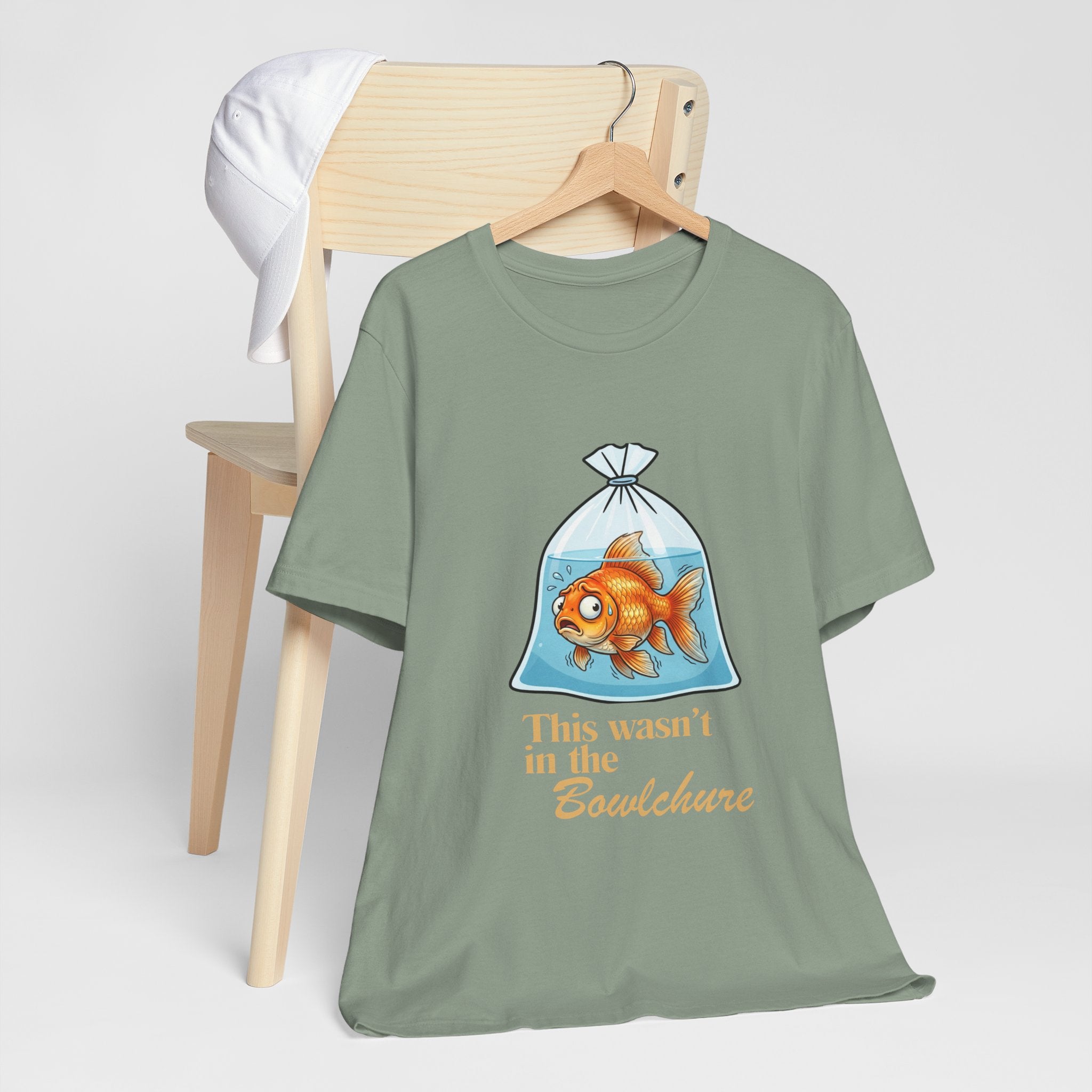 Copy of Goldfish in Bag This Wasn't in the Bowl-chure, T-Shirt | Funny Fish Illustration
