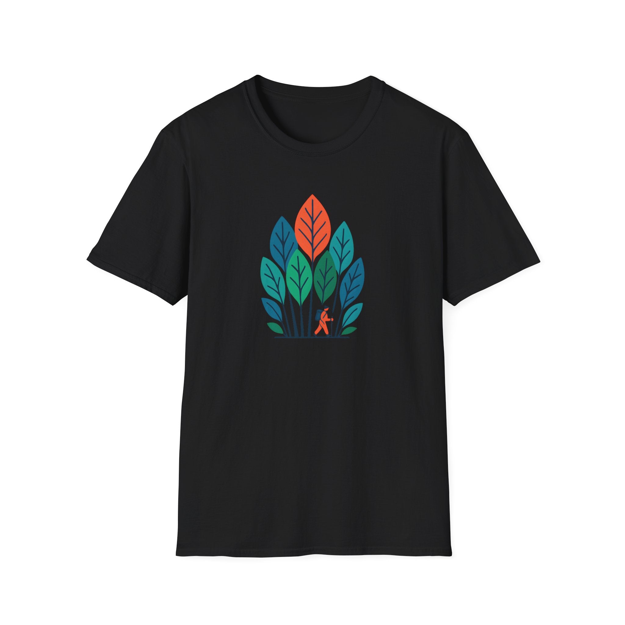 Nature Walk T‑Shirt — Minimal Leaf Forest Graphic Tee