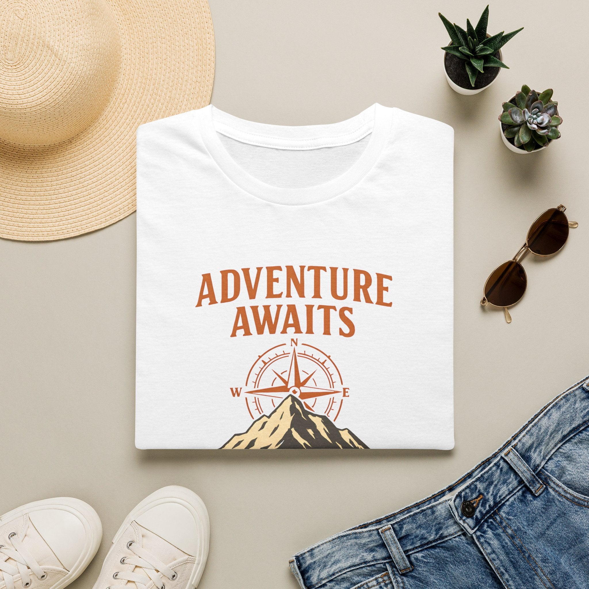 Adventure Awaits Mountain Compass T-Shirt