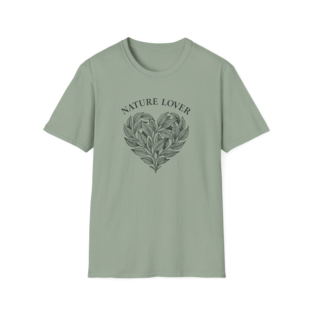 Nature Lover T-Shirt — Botanical Heart Graphic Tee