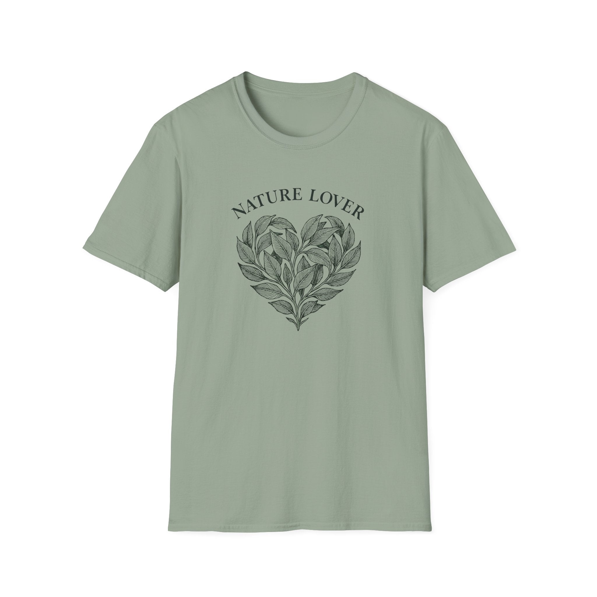 Nature Lover T-Shirt — Botanical Heart Graphic Tee