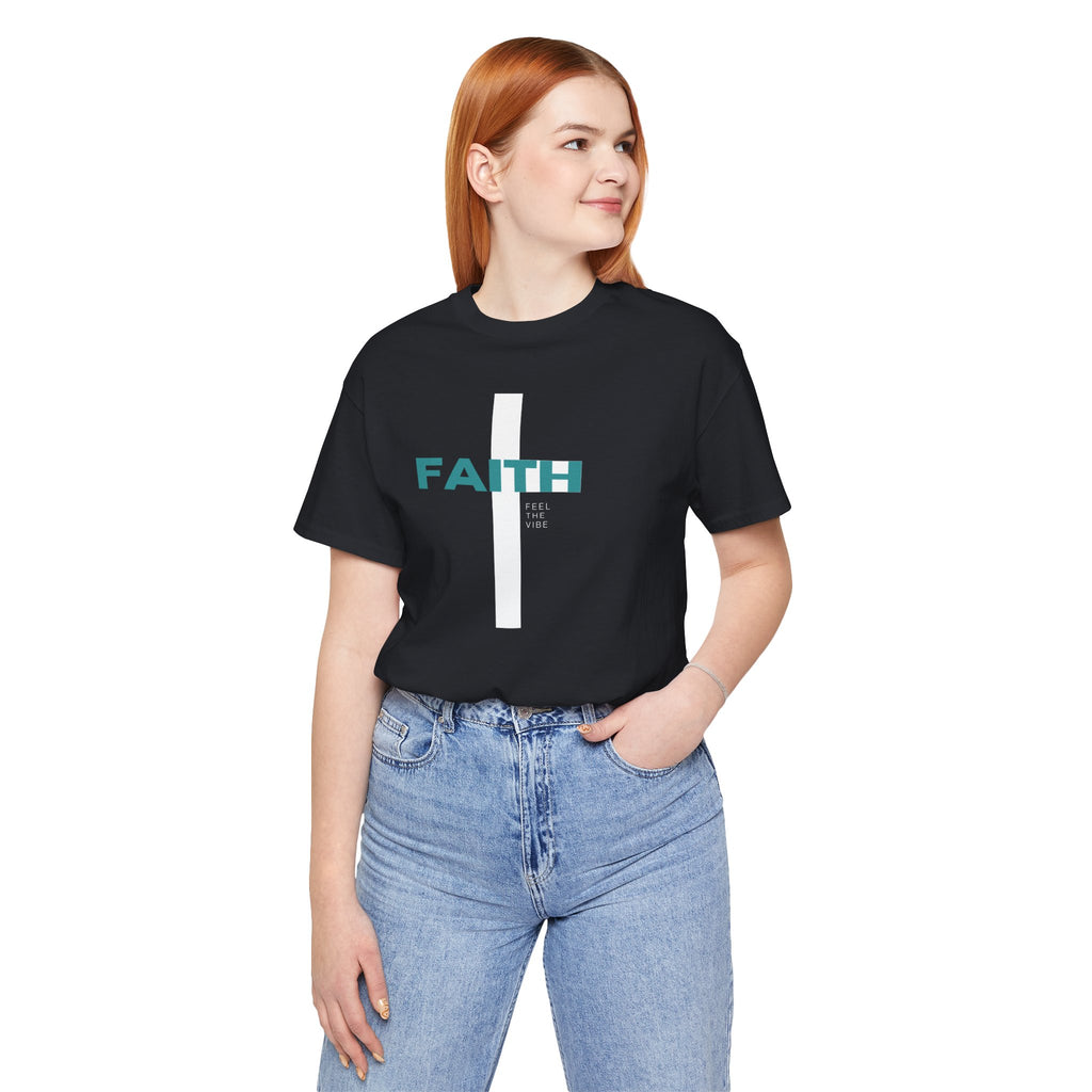 Faith Cross T-Shirt | Vertical Cross with FAITH text