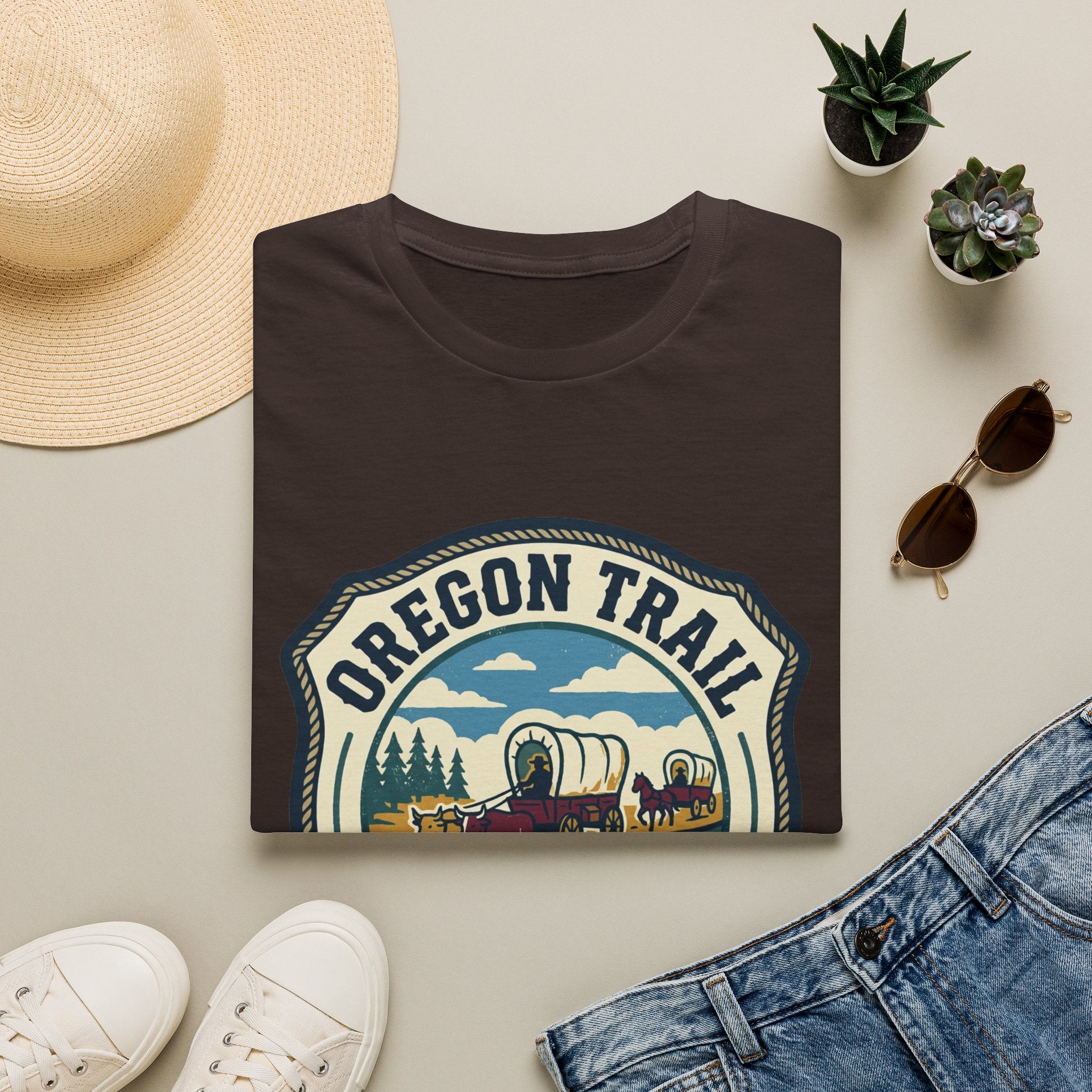 Oregon Trail  Gen X Social Club T-Shirt – Vintage Wagon Trail Graphic Tee