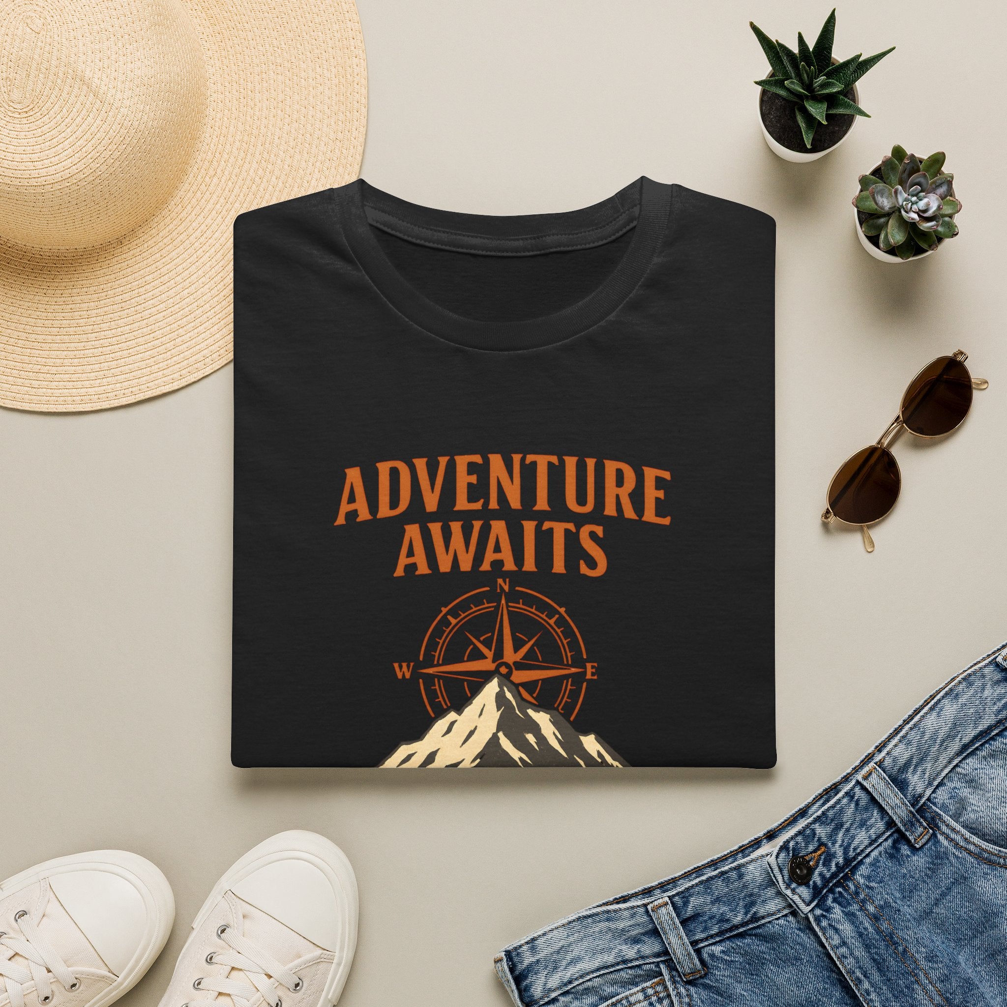 Adventure Awaits Mountain Compass T-Shirt