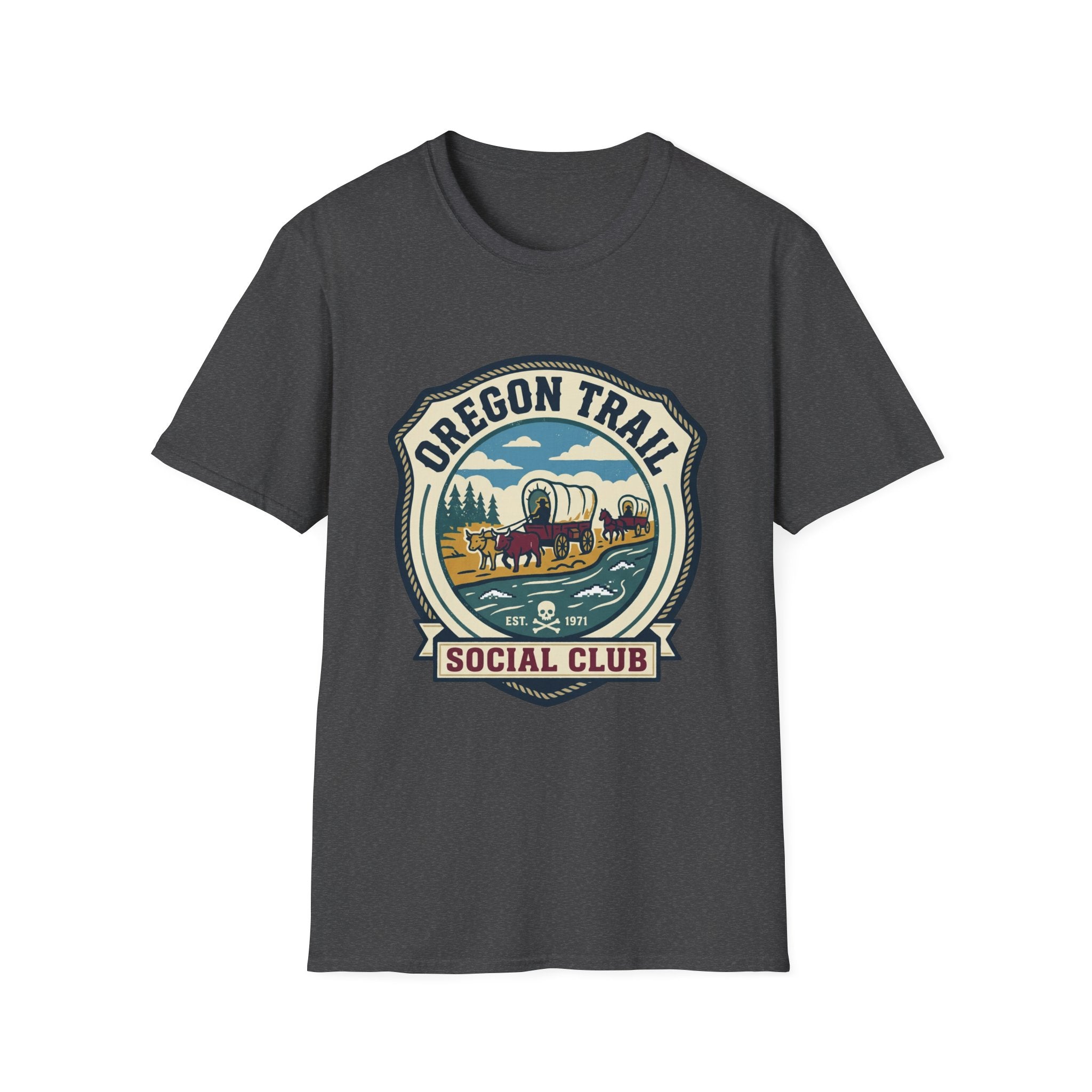 Oregon Trail  Gen X Social Club T-Shirt – Vintage Wagon Trail Graphic Tee