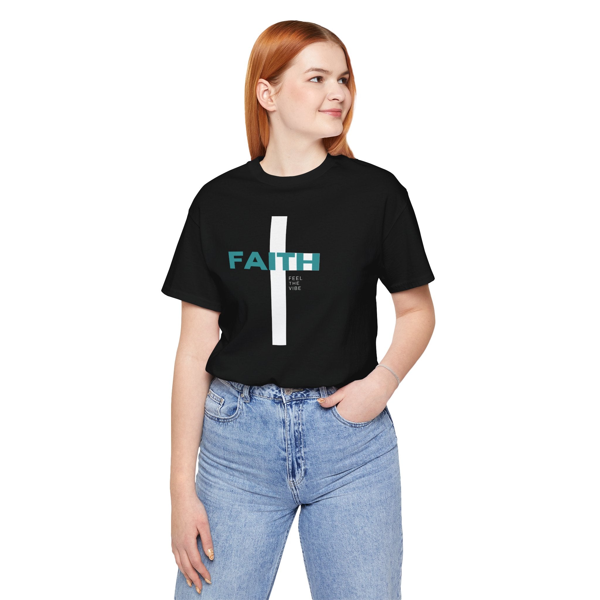 Faith Cross T-Shirt | Vertical Cross with FAITH text