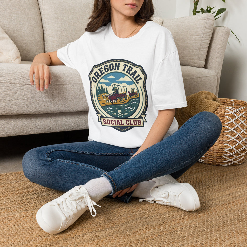 Oregon Trail  Gen X Social Club T-Shirt – Vintage Wagon Trail Graphic Tee