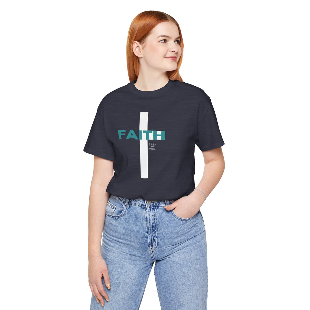 Faith Cross T-Shirt | Vertical Cross with FAITH text