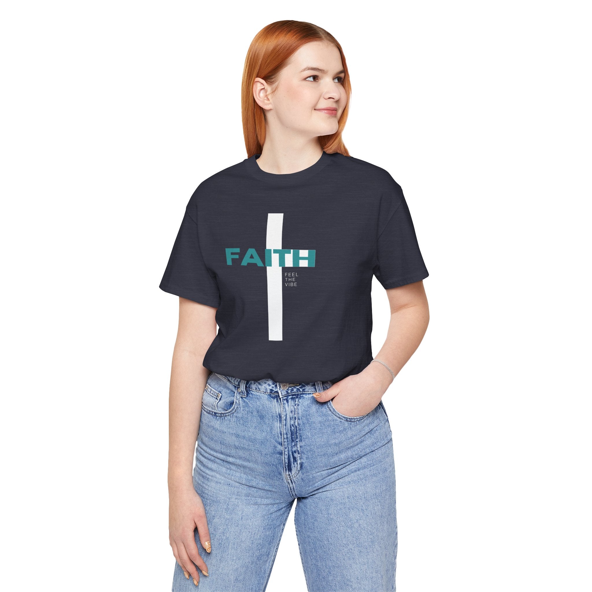 Faith Cross T-Shirt | Vertical Cross with FAITH text