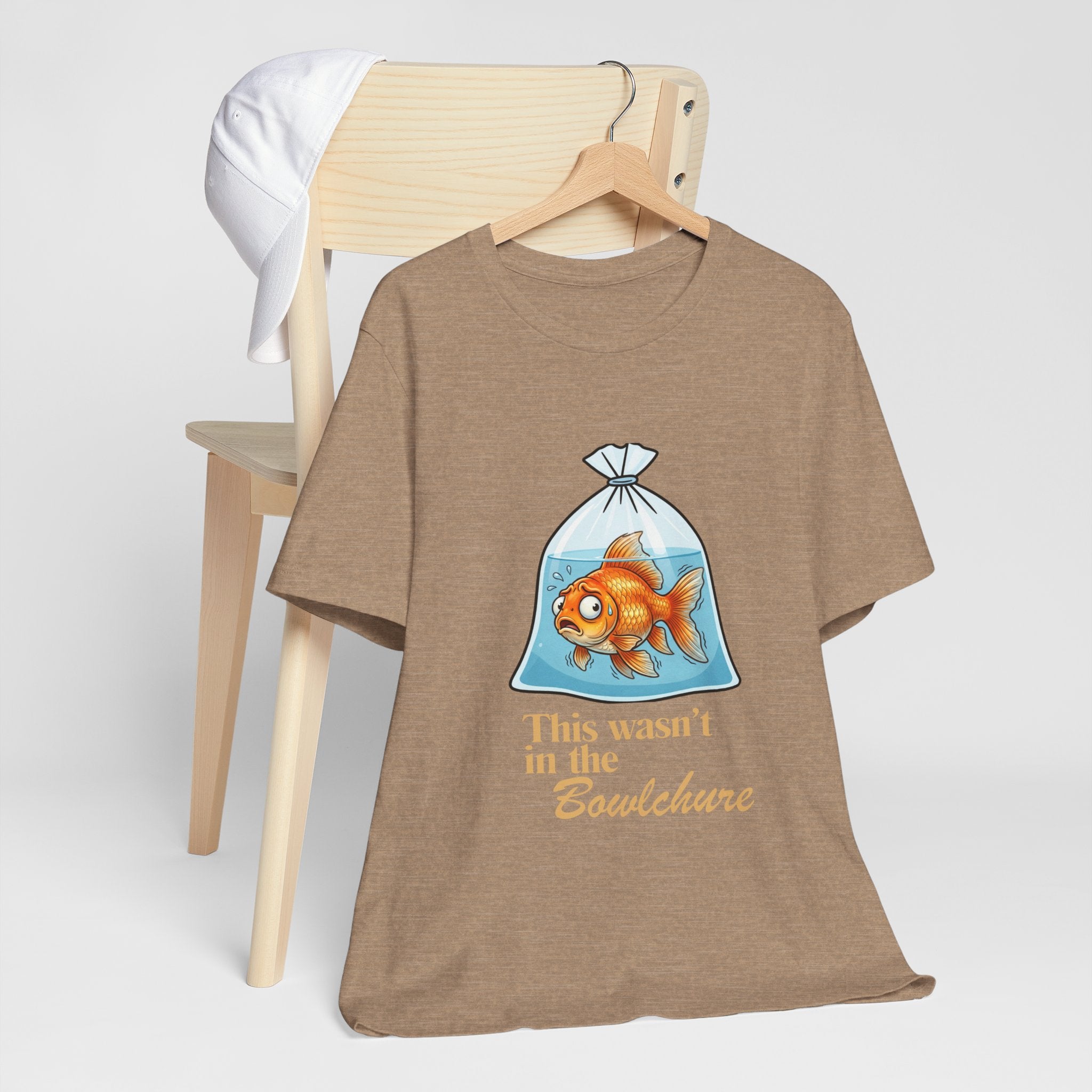 Copy of Goldfish in Bag This Wasn't in the Bowl-chure, T-Shirt | Funny Fish Illustration