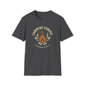Campfire Stories T-Shirt — Cozy Retro Fire & Moon Graphic Tee