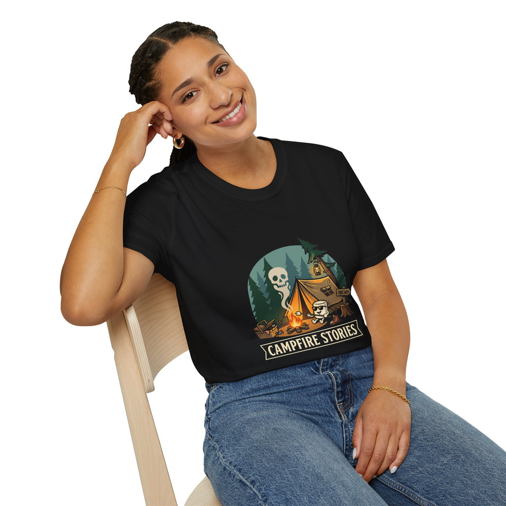 Camping Kills T-Shirt — Spooky Skull Campsite Graphic Tee